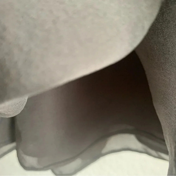 Liz Clairbone 100% Silk Paneled A Line Charcoal Gray Skirt NWT Size 12 - Picture 5 of 12